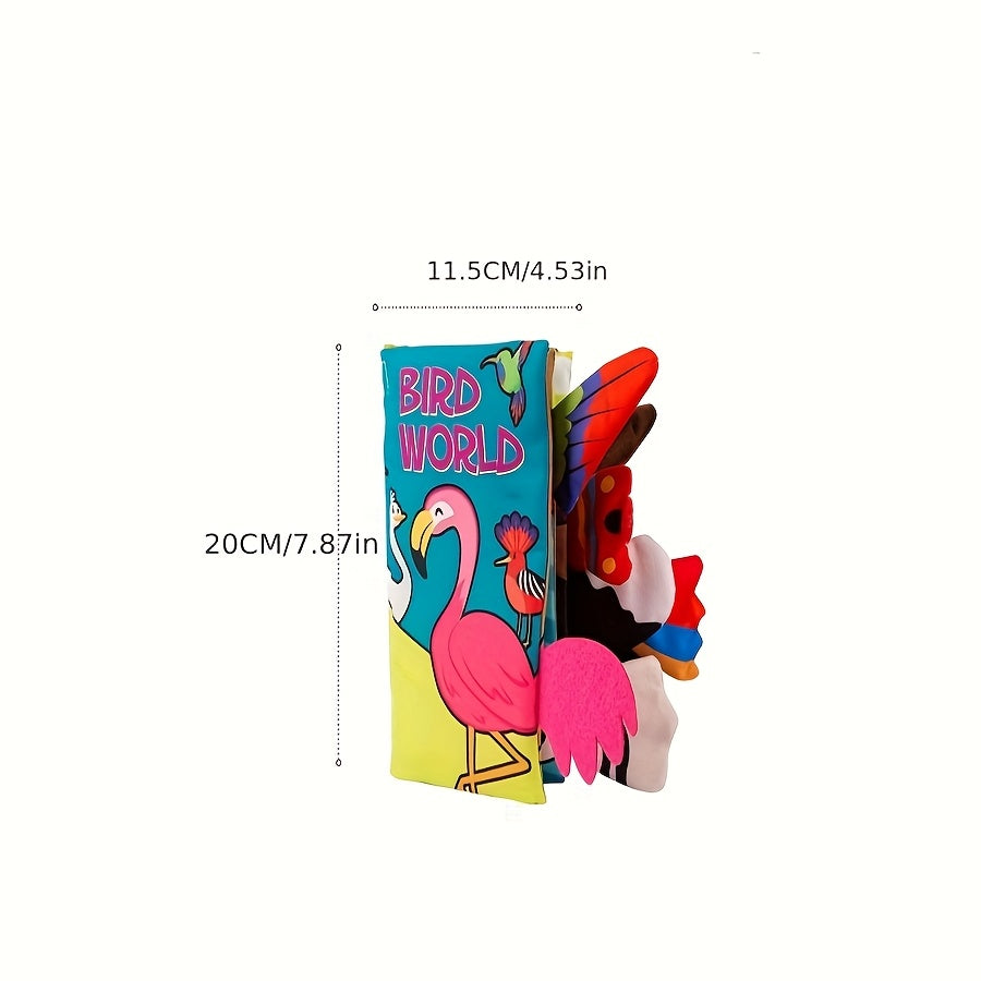 3D Sensory Cloth Book for Babies with Multiple Textures & Sounds