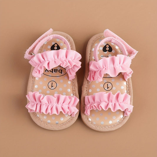 Baby Girls Breathable Open Toe Sandals Lightweight Anti Slip Comfortable