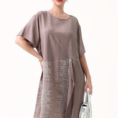  Colorblock Short Sleeve Tee Dress