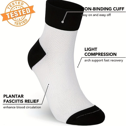 3 Pairs Athletic Running Socks Unisex Ankle Plantar Support