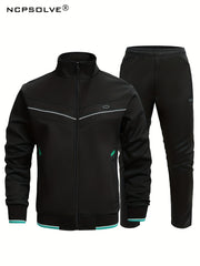 Men's Sports Suit Zip Jacket & Stretch Pants