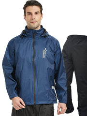 Men's Waterproof Rain Jacket with Hood - Lightweight Adventure Gear