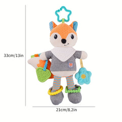 Fox Rattle Plush Car Seat Travel Toy for Toddler