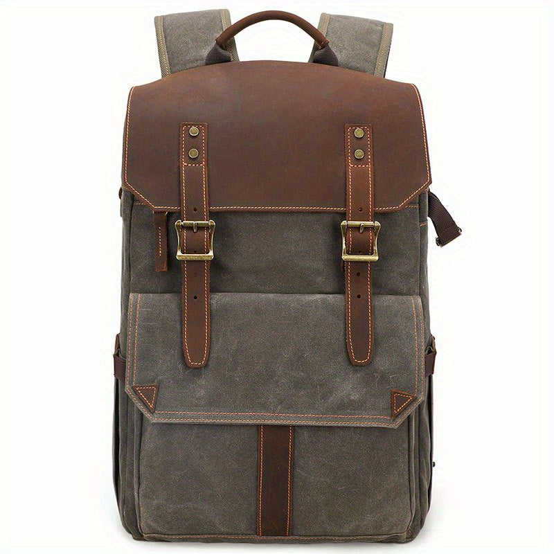 Waterproof Canvas Dslr Bag Large Capacity Camera Backpack