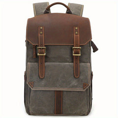 Waterproof Canvas Dslr Bag Large Capacity Camera Backpack
