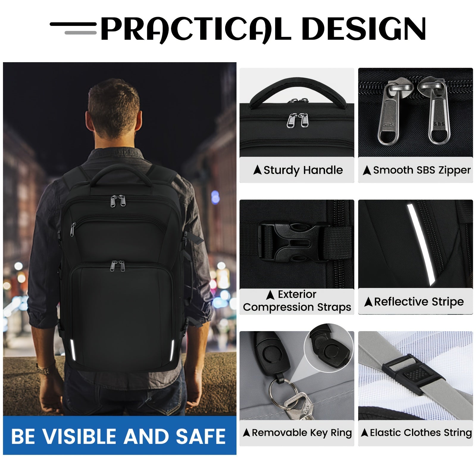 Large Laptop Backpack for Business College Travel