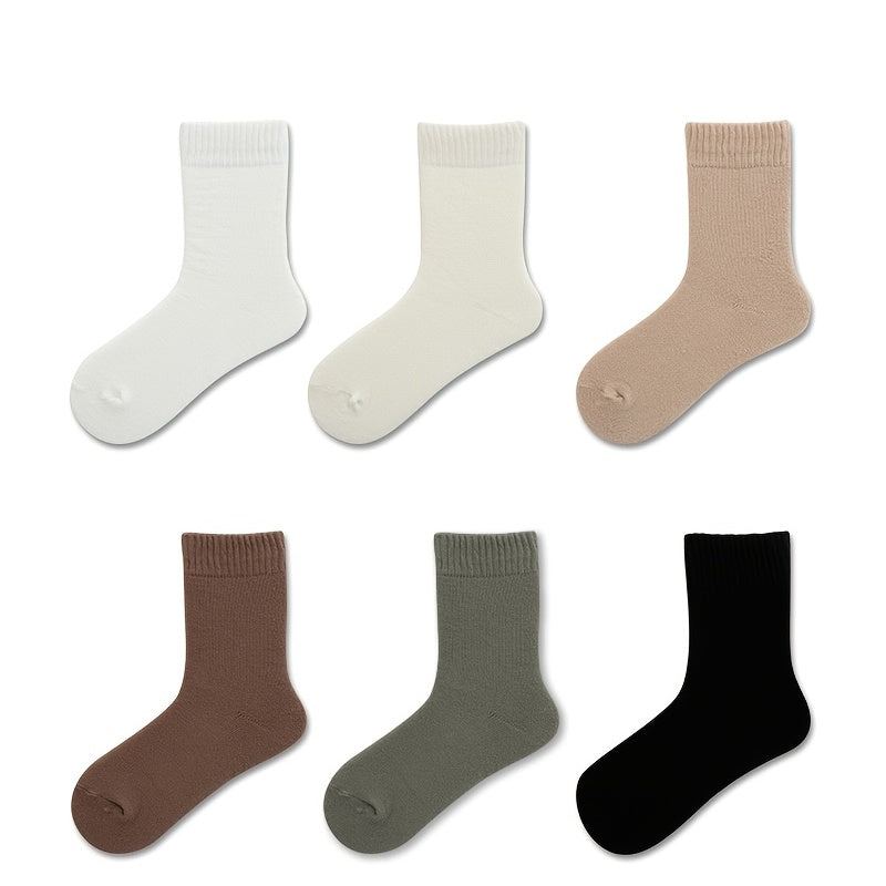 6 Pairs Cozy Crew Socks Women's Stockings