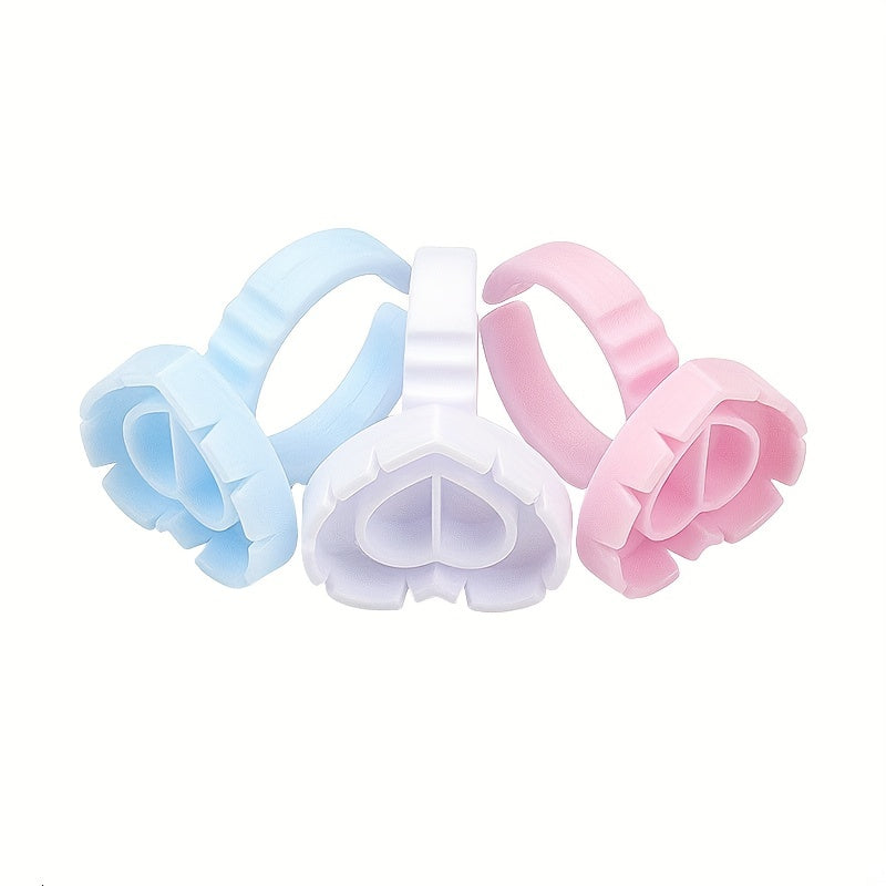 25-30pcs Glue Rings Smart Glue Cups Lash Glue Holder Ring Cup Eyelash Extensions