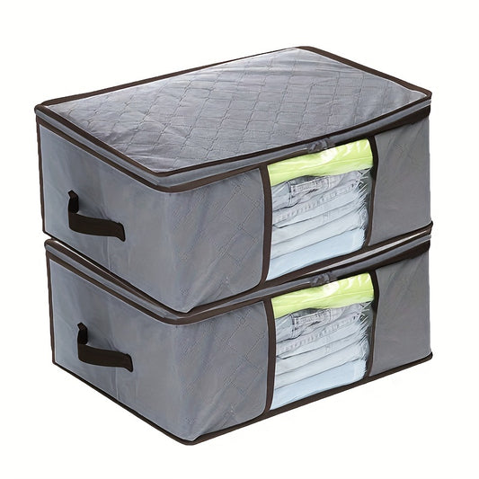 Quilt Storage Box With Handle Zipper Large Blanket Bag