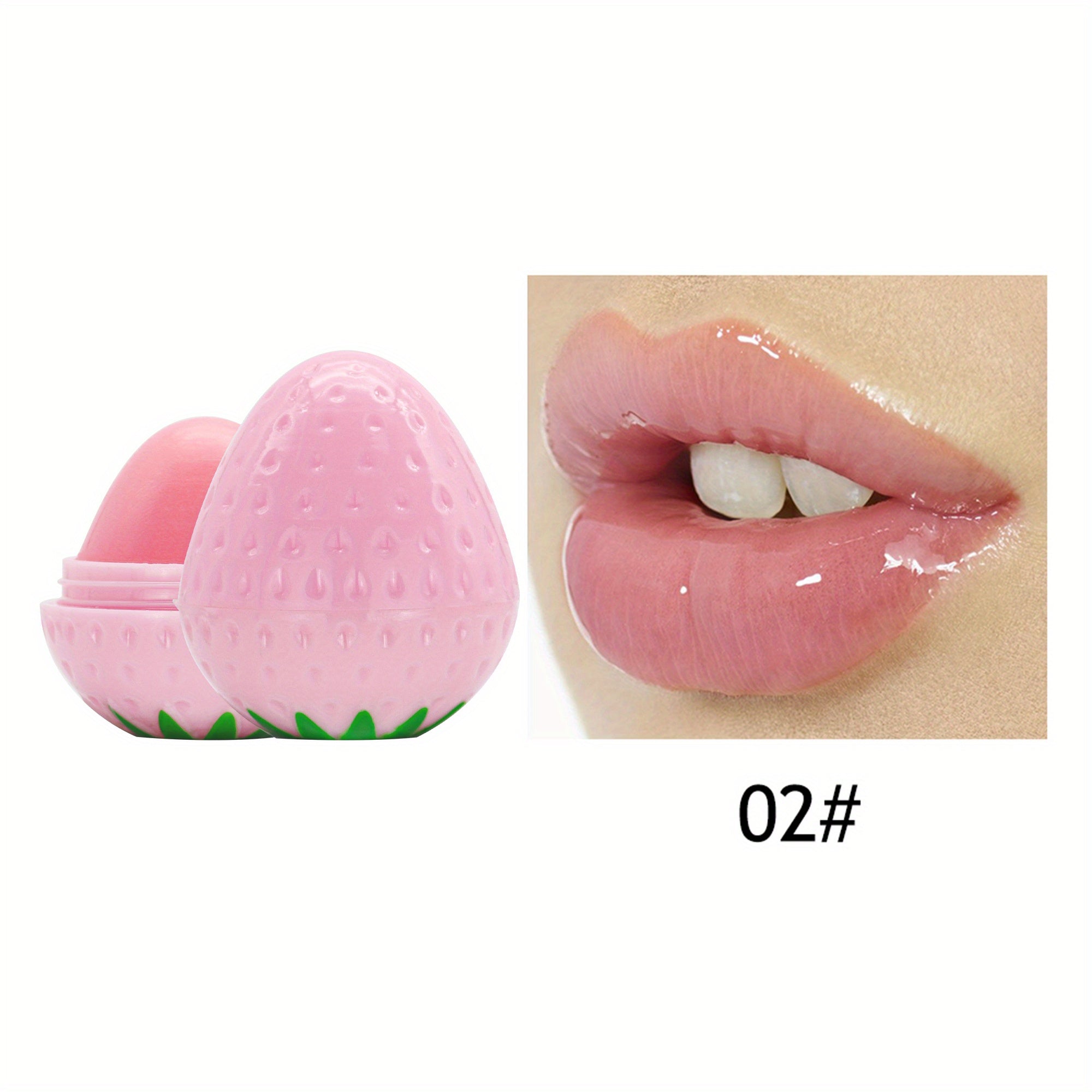 Strawberry Lip Balm Lip Primer Moisturizing Plumping Long Lasting Lipstick