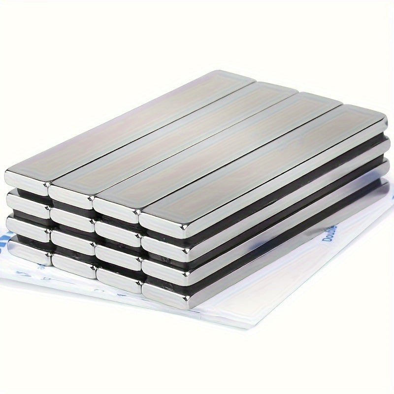 2 Packs Neodymium Magnets 60x10x3mm With Double Sided Adhesive