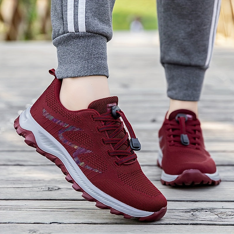 Women's Breathable Athletic Sneakers Lace up Running Shoes