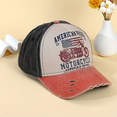 Adjustable Breathable Baseball Cap with Patch for Outdoor Sport