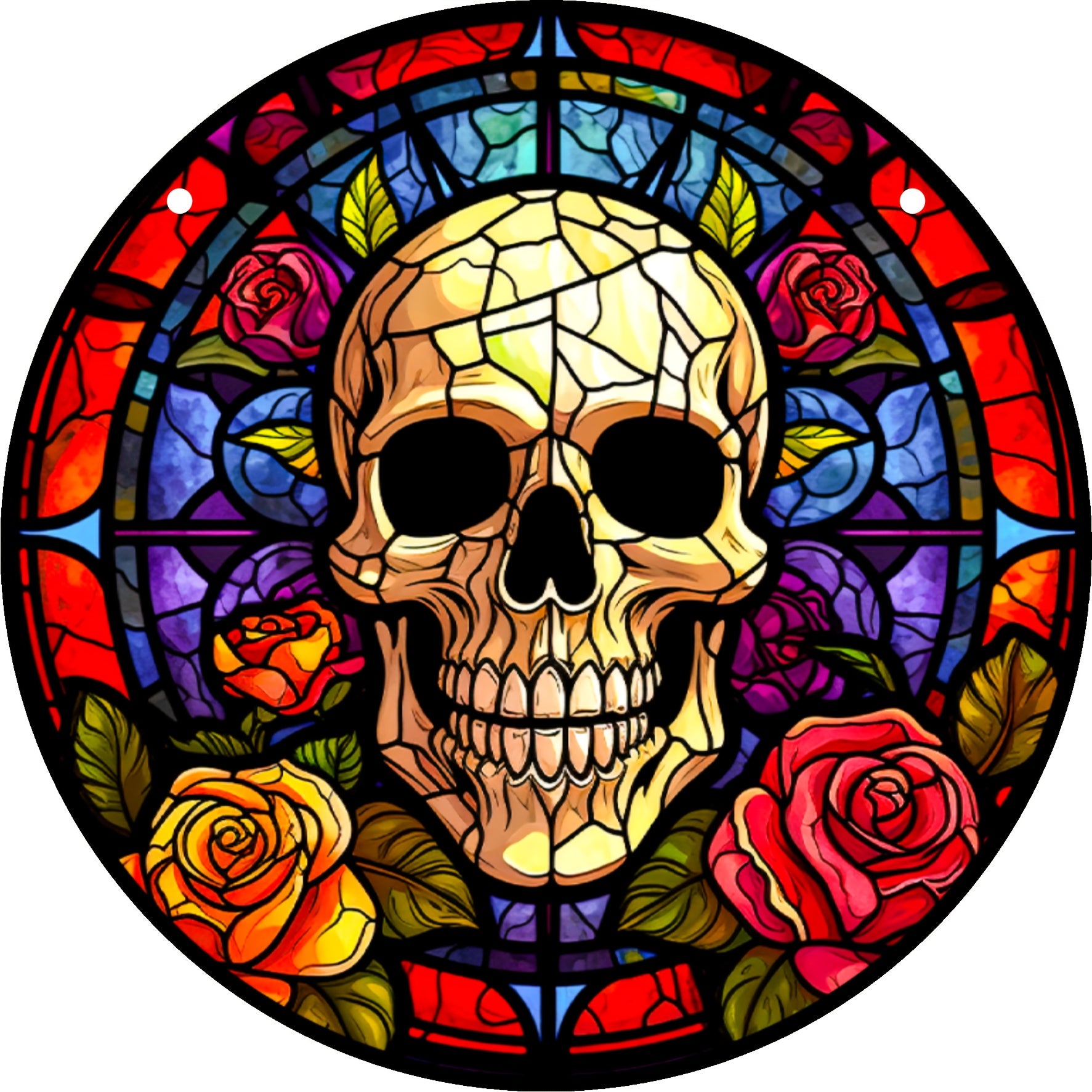 Skull Suncatcher Halloween Decor