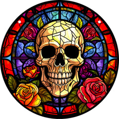 Skull Suncatcher Halloween Decor