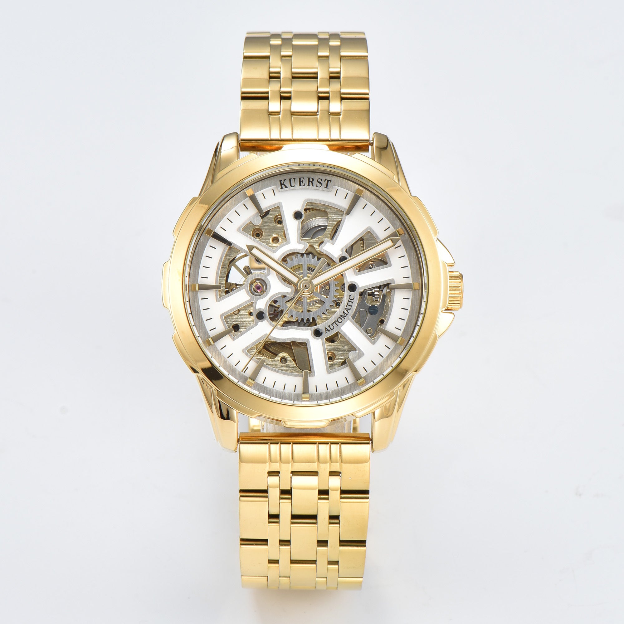 KUERST Men's Steel Strap Wheel-shaped Watch