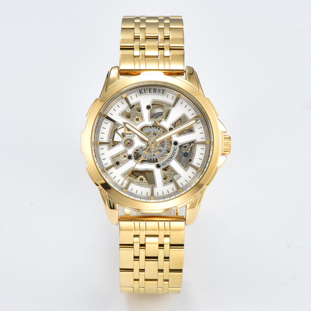 KUERST Men's Steel Strap Wheel-shaped Watch