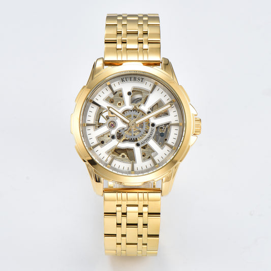KUERST Men's Steel Strap Wheel-shaped Watch