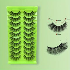10 Pairs 3D Multilayer False Eyelashes Natural Cross Grafting Lashes