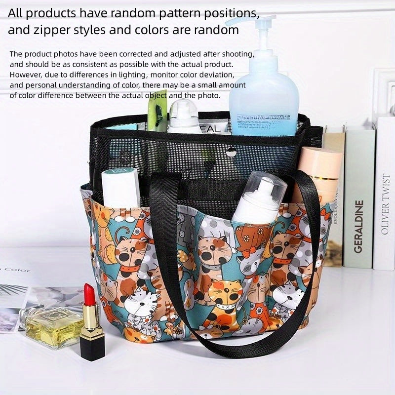 Large Shower Caddy Bag With Handle Quick Dry Mesh Organizer Tote