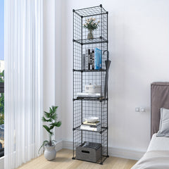 DIY Assembled Storage Rack Vertical Bookcase for Living Room Study Office