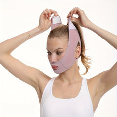 Purple Breathable V Face Mask Face Lifting Firming Strap Portable
