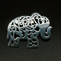 Stainless Steel Hollow Chrysanthemum Tree Of Life Brooch