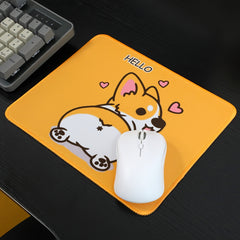 Corgi Dog Mouse Pad Non Slip Rubber Base Animal Mouse Mat Office 20X24CM
