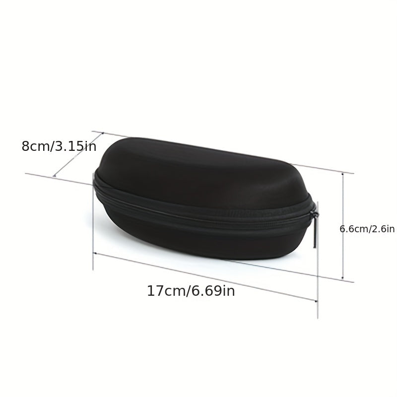 1pc Zipper Glasses Case Casual Decorative Glasses Case