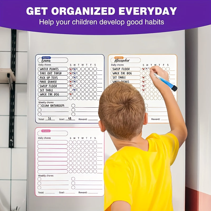 Magnetic Chore Chart for Students - Dry Erase Behavior & Reward Chart