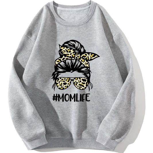 Girl Graphic Crew Neck Oversized Sports Sweatshirt
