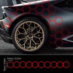 10pcs Reflective Body Stickers & Side Skirt Stickers DIY Combo 3.94in & 3.31in