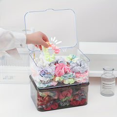Girls' Hair Accessories Storage Box Clear Flip Type