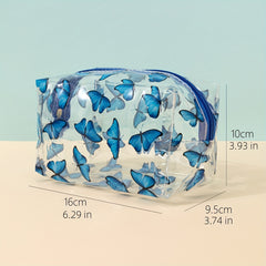 Butterfly Clear Makeup Bag Cosmetic Toiletry Make Up Bag