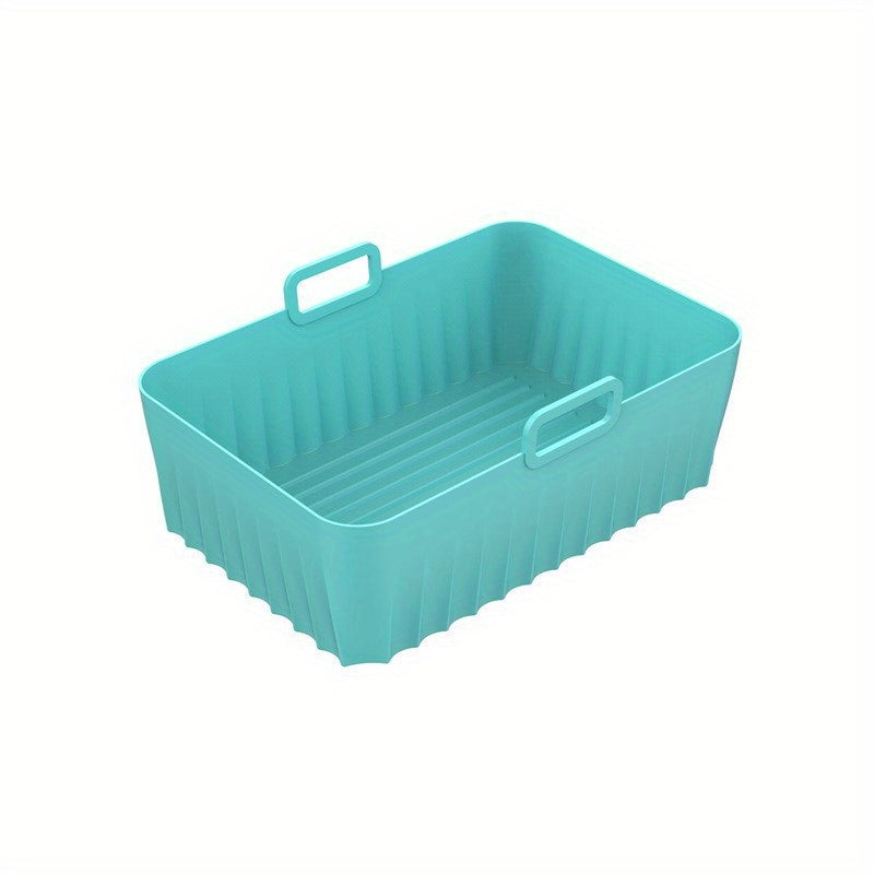 Rectangular Silicone Air Fryer Liner 21x14 Non Stick Dual Zone Baking Tray
