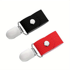 2pcs PU Leather Hat Clip For Travel Handbag Luggage Hat Keeper