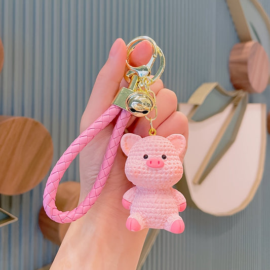 Resin Bunny Pig Dinosaur Keychain Bag Charm Car Keyring Pendant