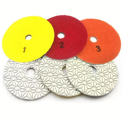3pcs 10-16 Cm 3 Step Polishing Pads Diamond for Marble Granite Ceramic Tile