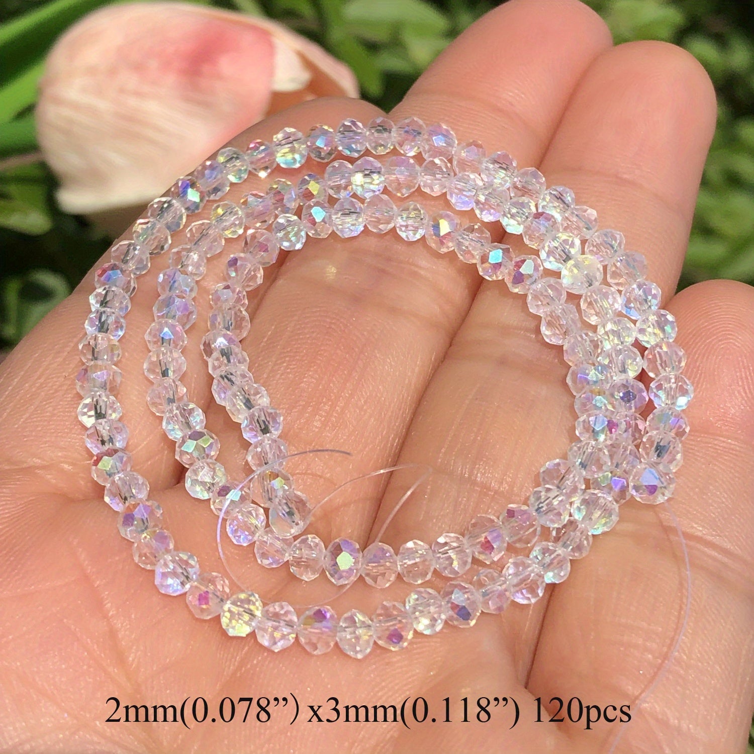 10mm AB Clear Crystal Rondelle Spacer Beads DIY Bracelet Jewelry Making