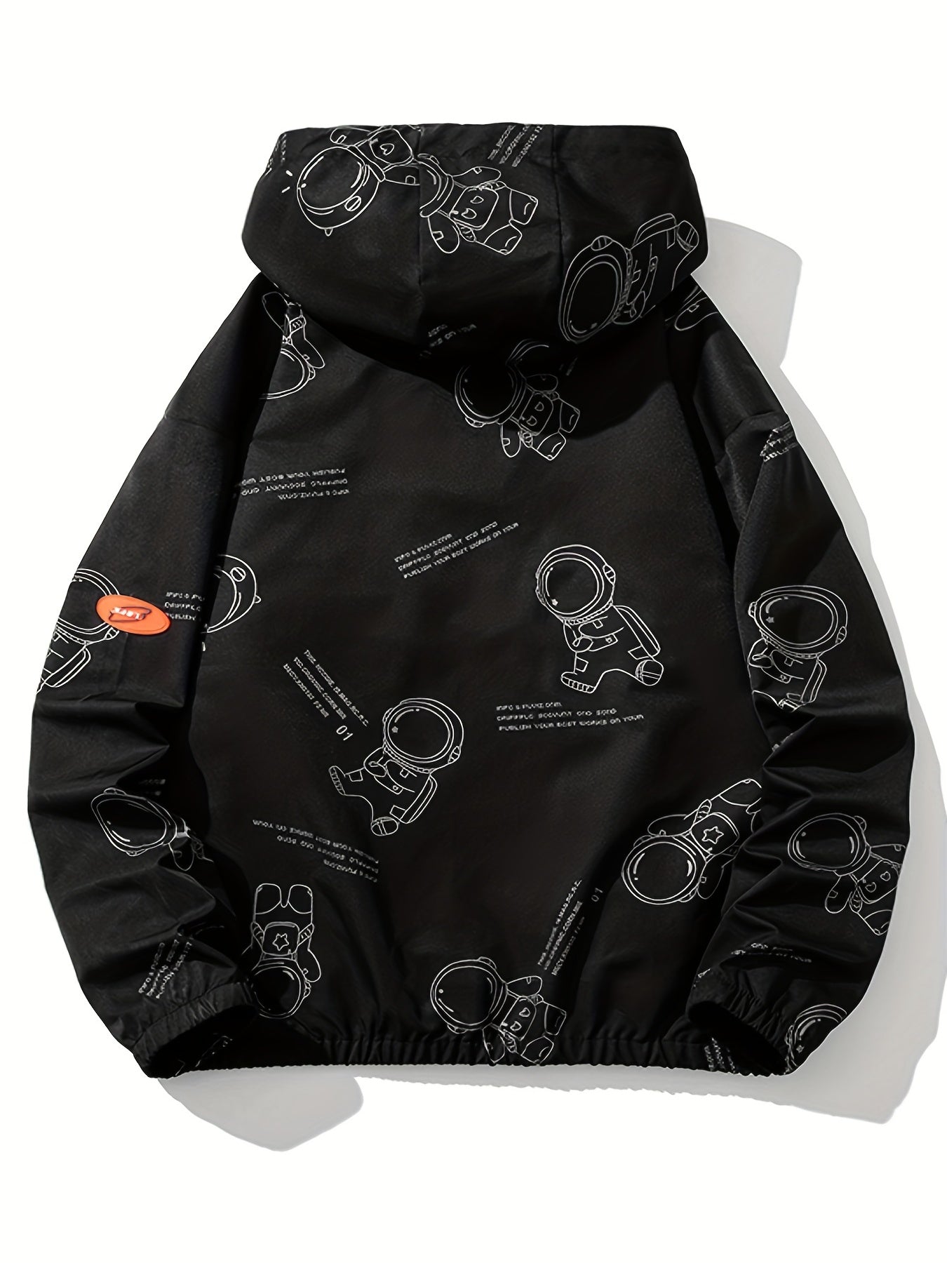 Men's Astronaut Print Windproof Casual Jacket
