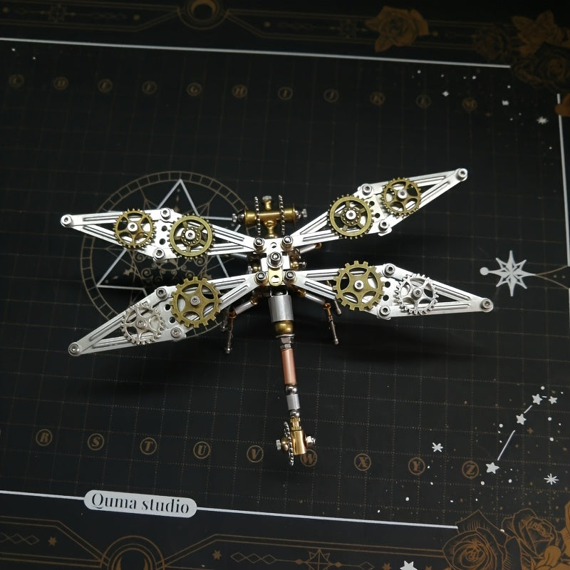 3D Metal Dragonfly Steampunk Puzzle DIY Insect Model