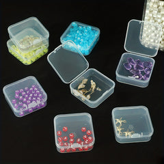12pcs Clear Plastic Storage Box Set for Jewelry Nail Hair Accessories