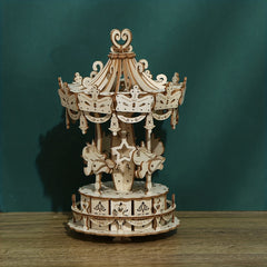 DIY Carousel 3D Wooden Puzzle Model Crafts