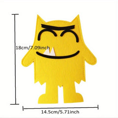 7pcs Emotional Monster Felt Puppet Set English Picture Book Teaching Tool