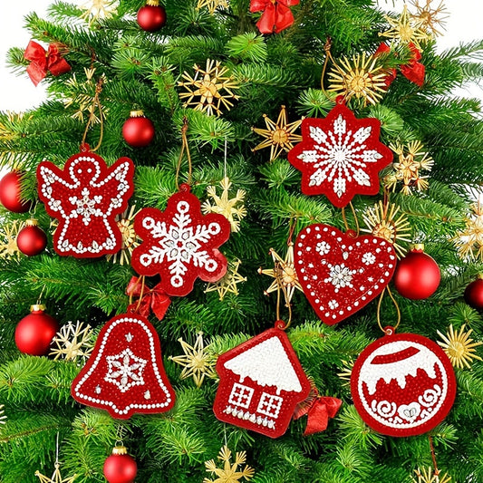 10pcs Christmas DIY Stickers Hanging Decoration Gift Tags