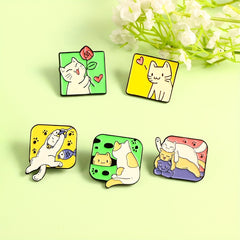Caffey Cat Breast Pins for Girls Cute Cartoon Animal