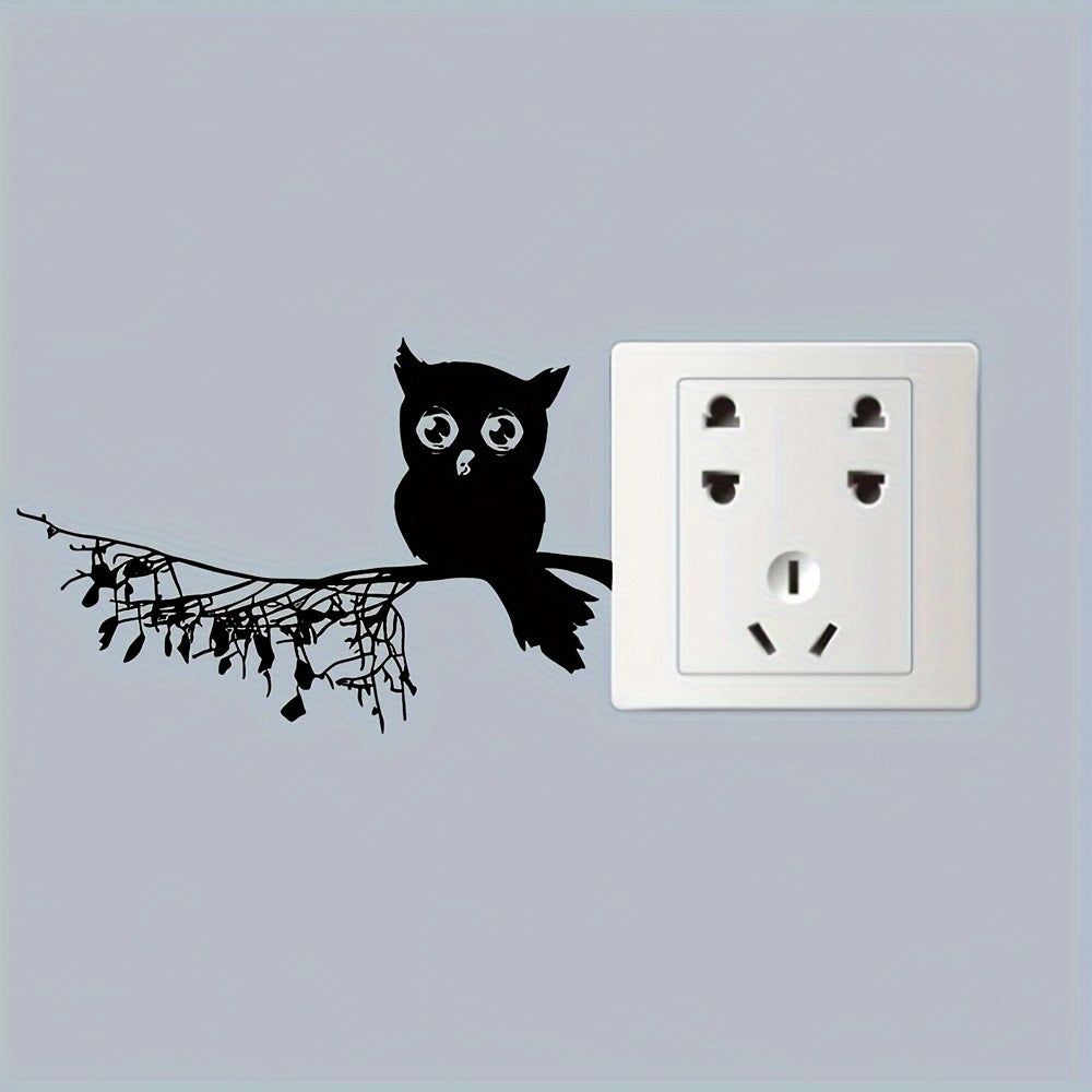 1pc Owl Switch Decorative Self-adhesive Sticker Home Decor