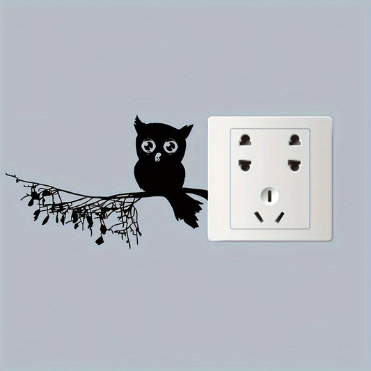 1pc Owl Switch Decorative Self-adhesive Sticker Home Decor