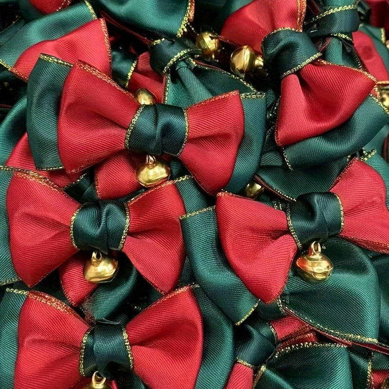 30pcs Christmas Bow Bell Decoration Handicraft Accessories Clothing Accessories