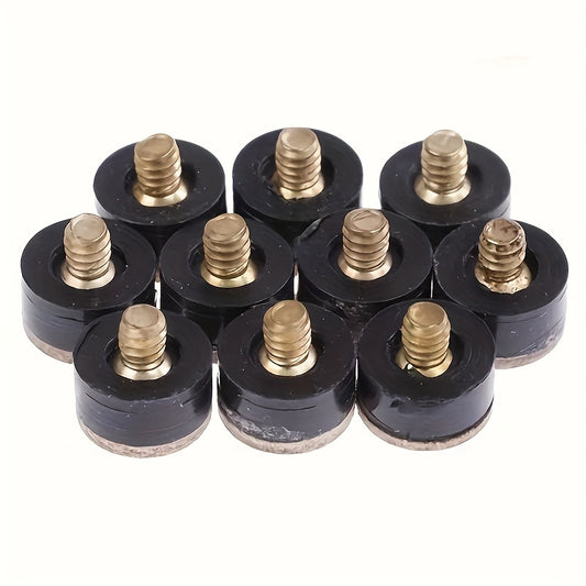 10pcs Hard Leather Pool Cue Tips Replacement Billiard Cue Tips